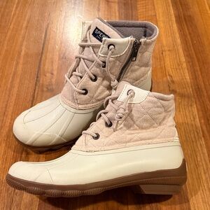 EUC Sperry syren golf wool quilt duck Boots women’s sz 7